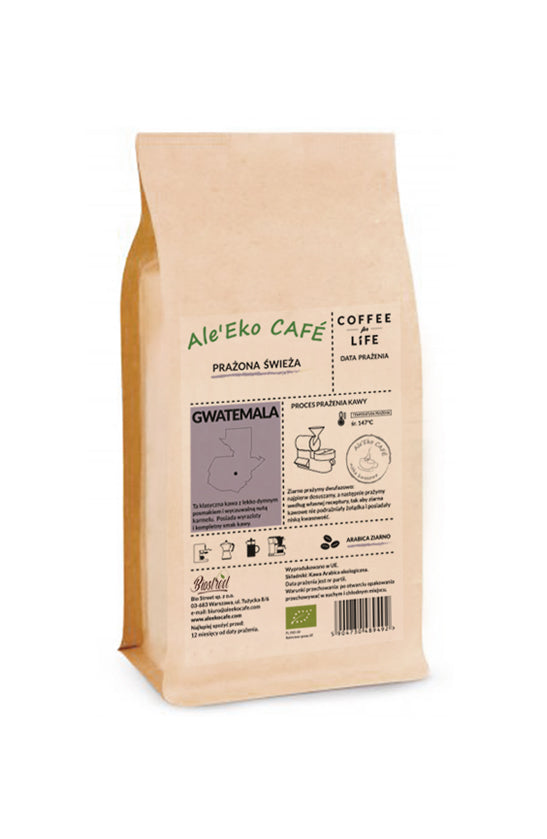 Ale’Eko CAFÉ Gwatemala BIO Coffee for Life,<br> 250g, 500g