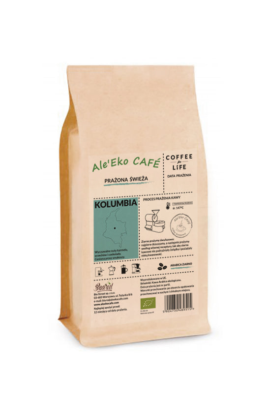 Ale’Eko CAFÉ Kolumbia BIO Coffee for Life,<br> 250g, 500g